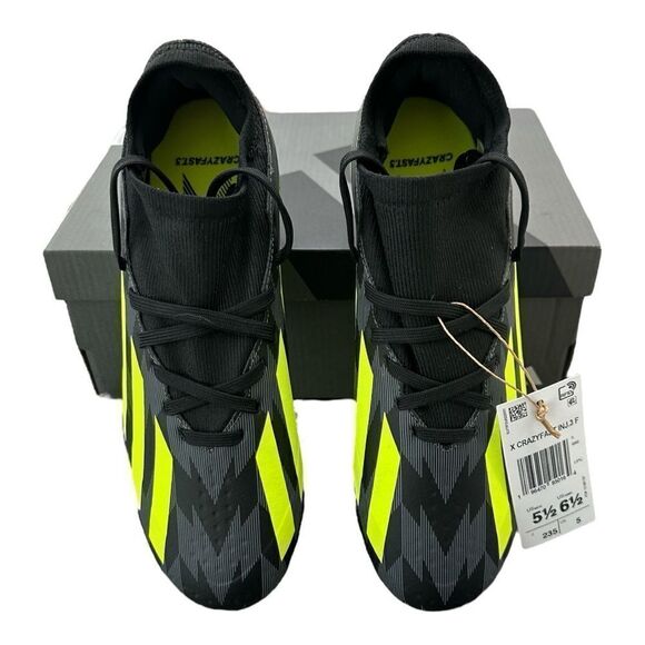 Adidas X Crazyfast.3 FG Soccer Cleats Black Yellow Men 5.5 Women 6.5 IG0758 NIB main image 9